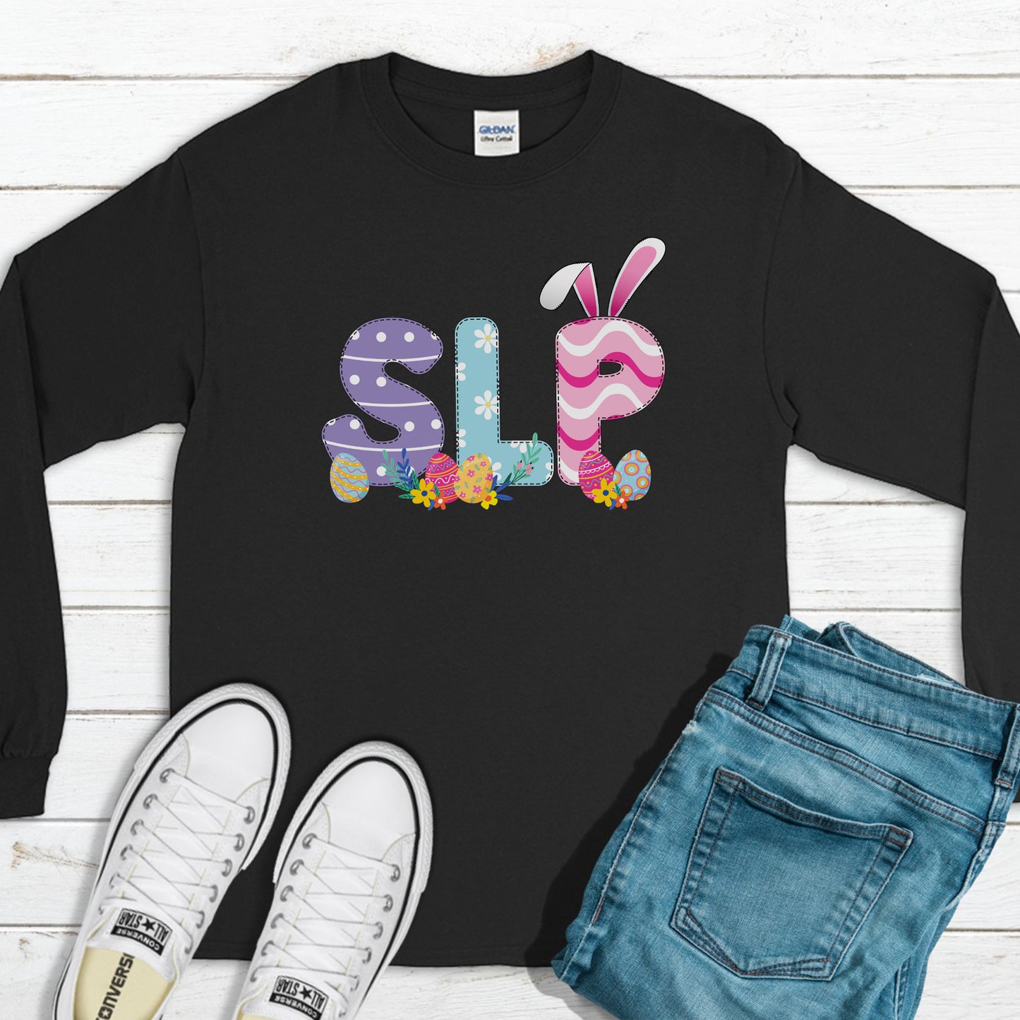 Happy SLP Easter Sweatshirt, Easter Outfit, Happy Easter Sweatshirt, Easter Bunny Sweatshirt