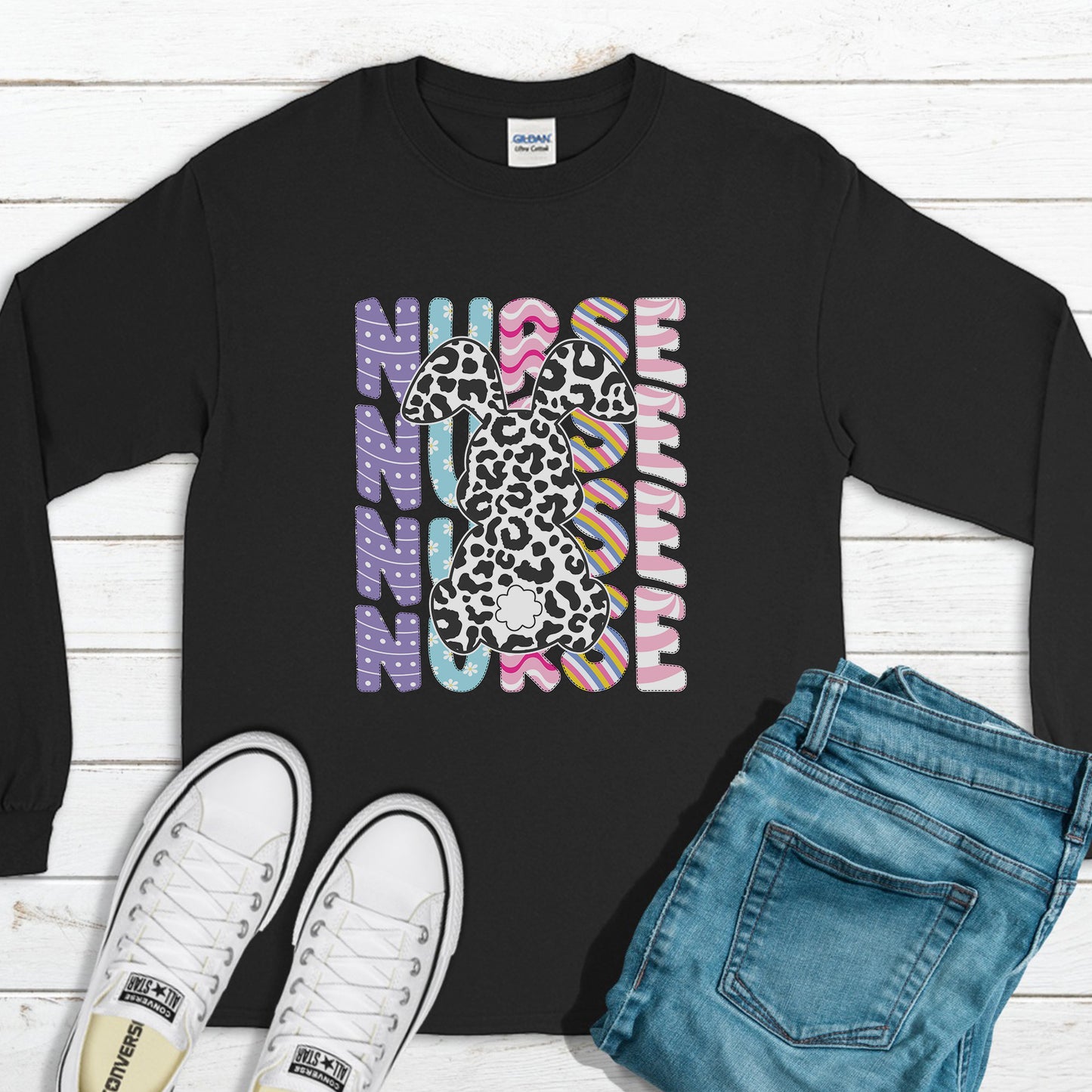 Happy Nurse Easter Sweatshirt, Easter Outfit, Happy Easter Sweatshirt, Easter Bunny Sweatshirt