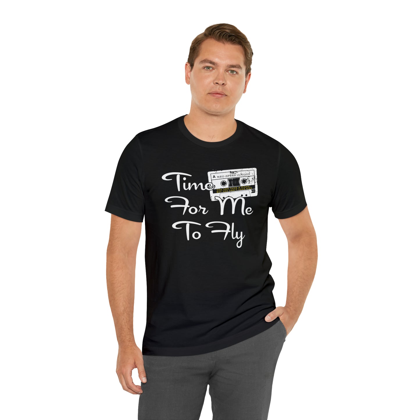 REO Speedwagon Shirt Time For Me To Fly Custom Graphic Tee Crew Neck Black