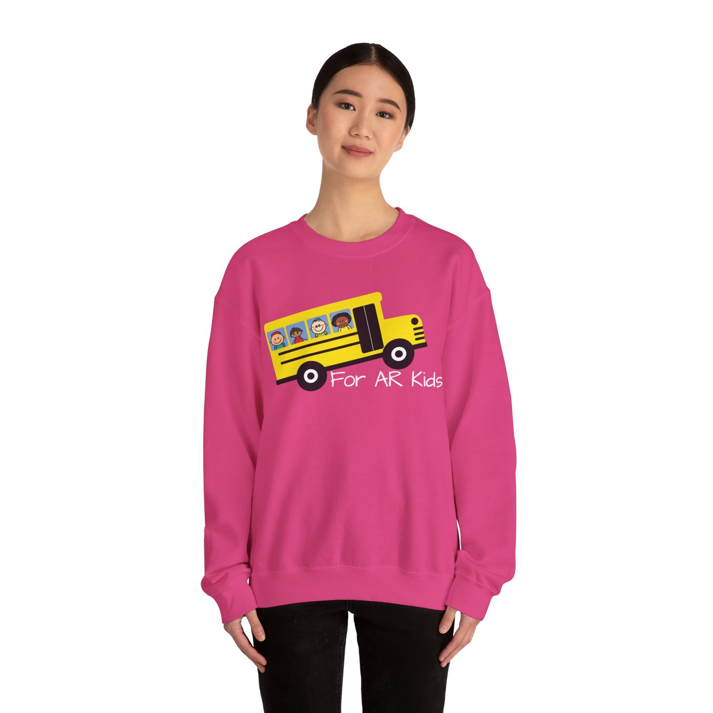 School Bus Sweatshirt, AR Kids Sweatshirt, School Sweater, Cute Children's Bus Sweatshirt