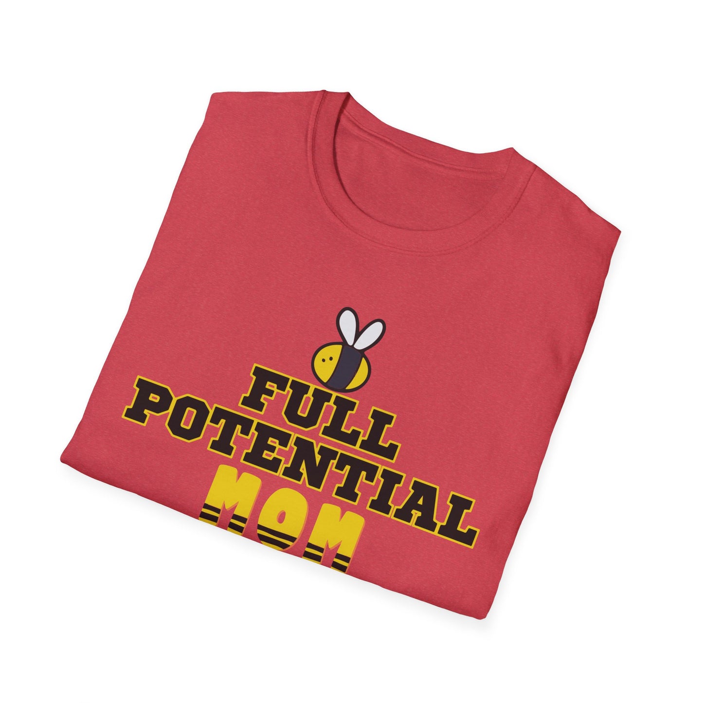 Full Potential Mom Bee v2 Unisex Softstyle T-Shirt