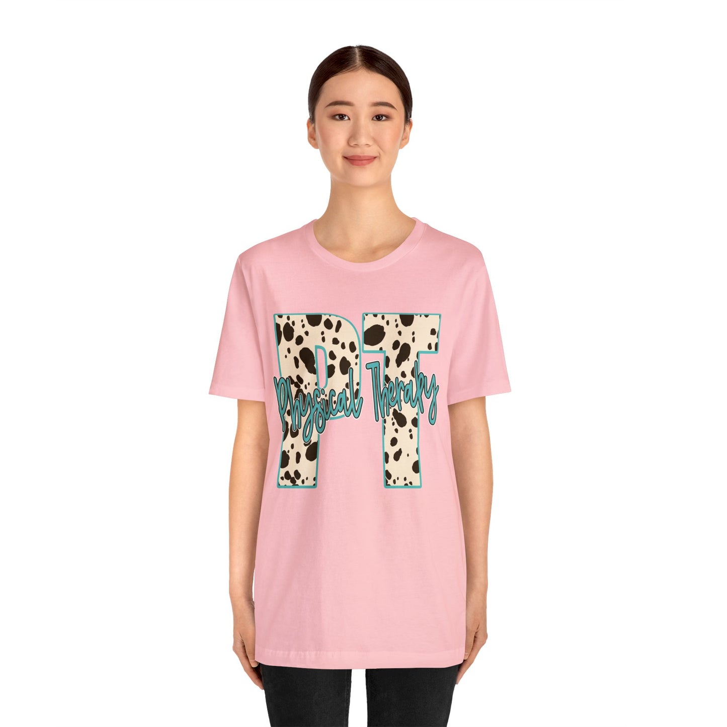 Physical Therapy Cow Print PT PTA Therapist Shirt