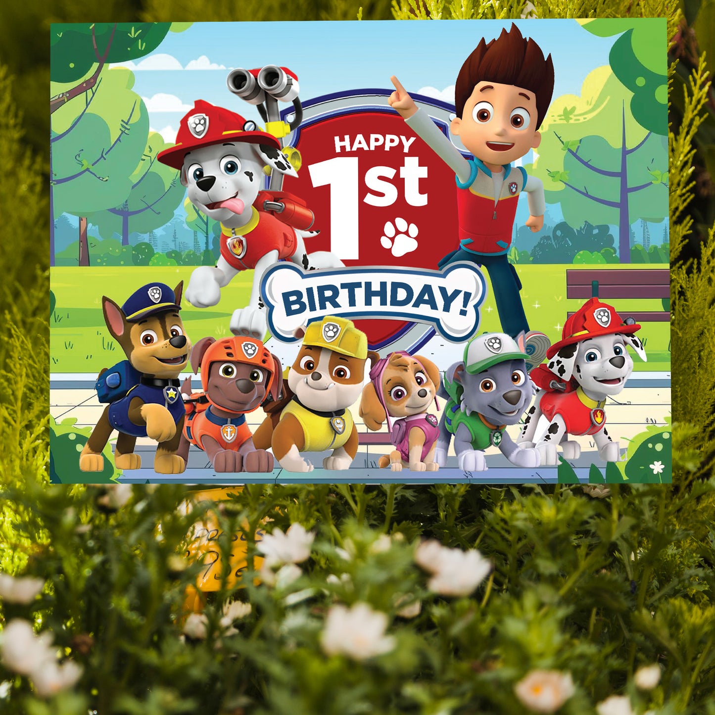 Custom Sign for Birthday Party, Paw Patrol Theme