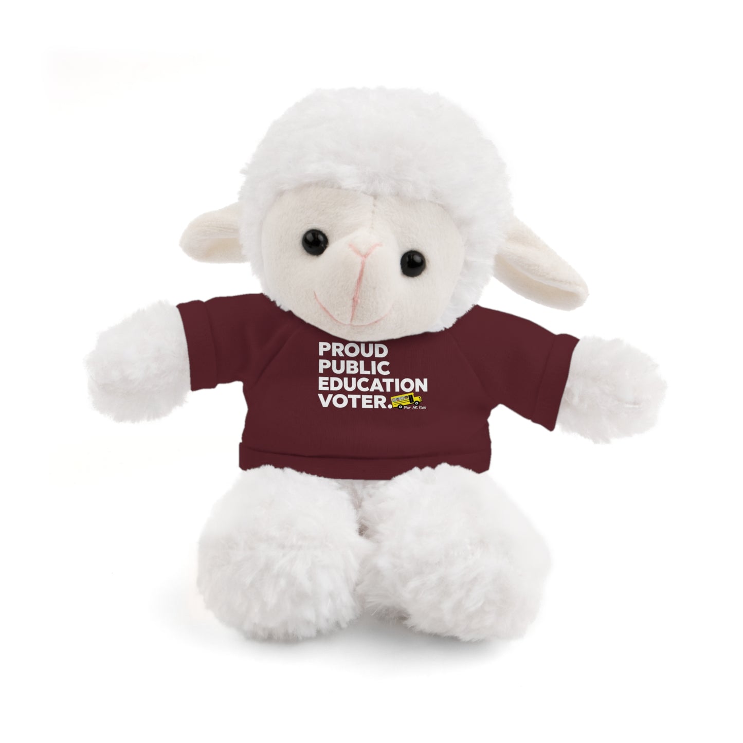 Proud Public Education Voter Stuffed Shirt, Stuffed Animals with Tee, AR Kids Stuffed Shirt