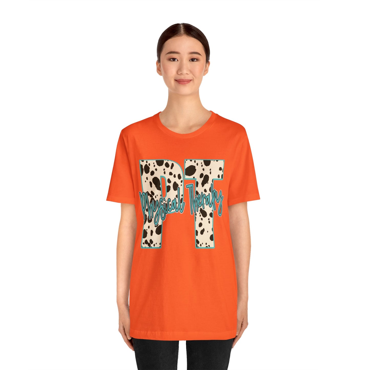 Physical Therapy Cow Print PT PTA Therapist Shirt