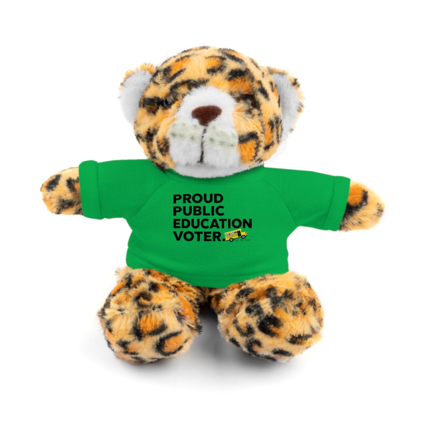 Proud Public Education Voter Stuffed Shirt, Stuffed Animals with Tee, AR Kids Stuffed Shirt