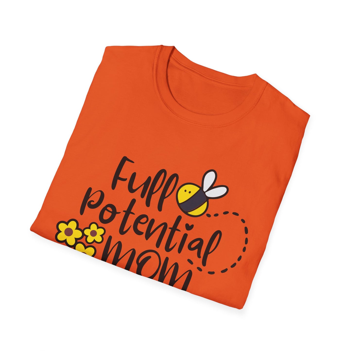 Full Potential Mom Bee Unisex Softstyle T-Shirt