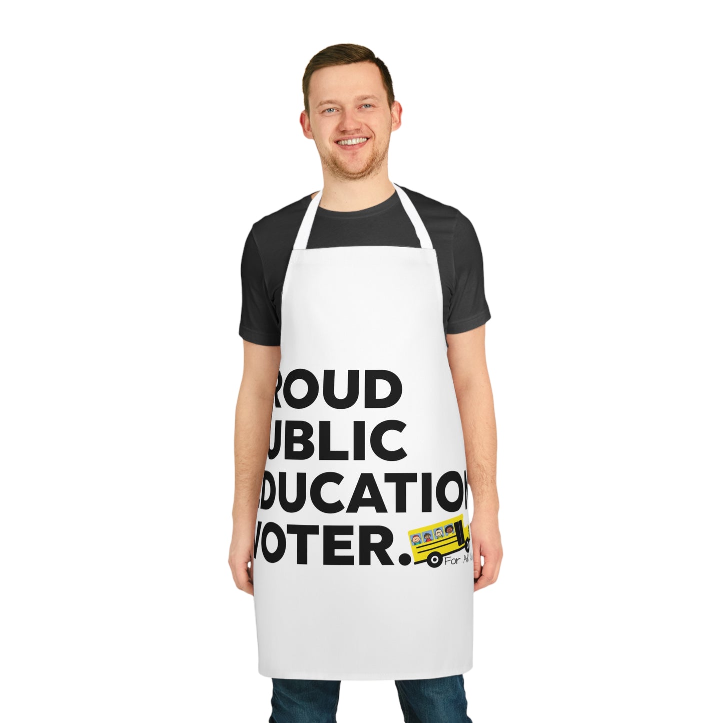 Proud Public Education Voter Apron, 5-Color Straps (AOP), AR Kids Apron, Kitchen Apron