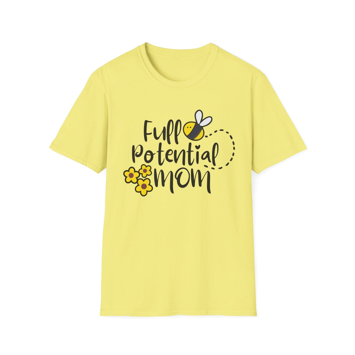 Full Potential Mom Bee Unisex Softstyle T-Shirt