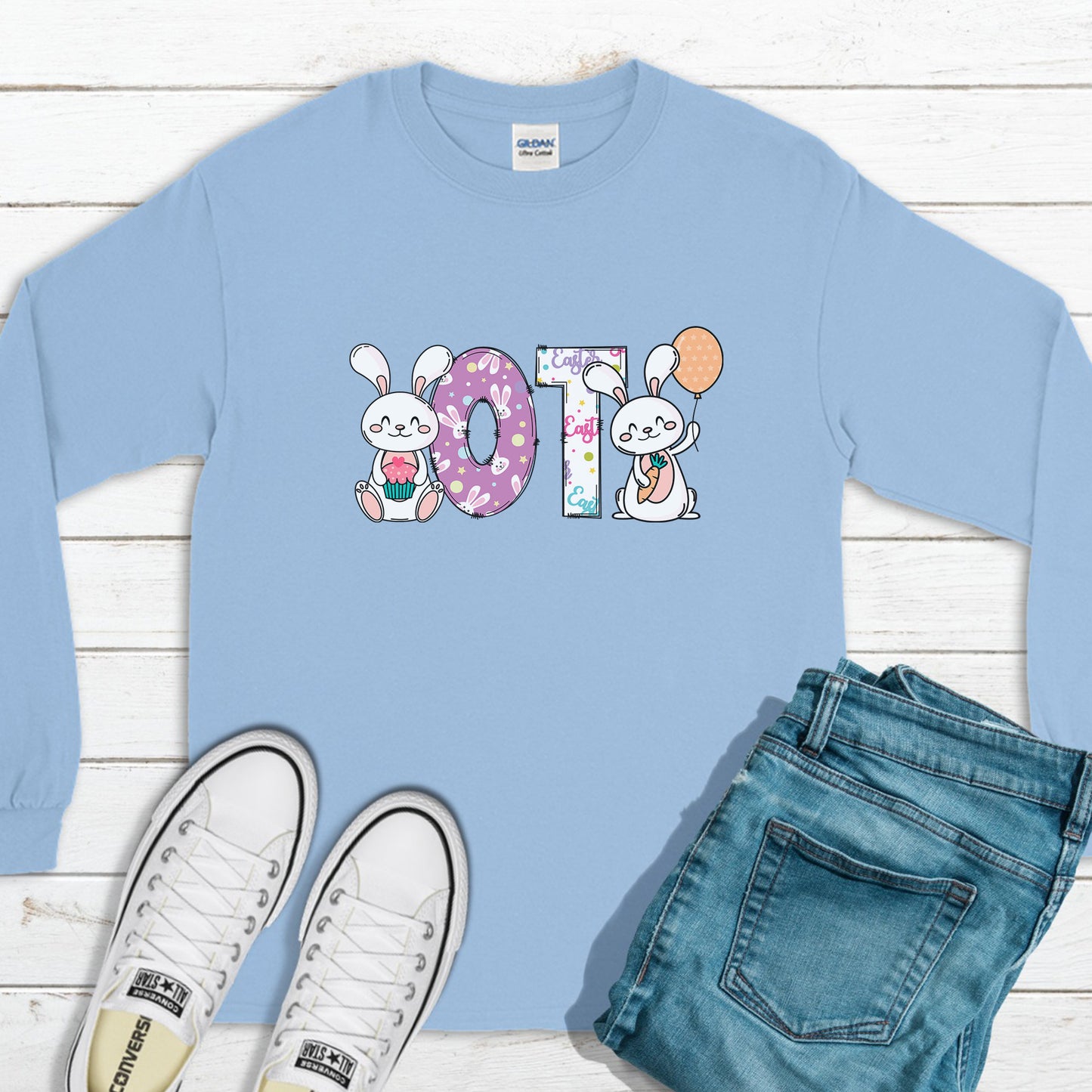 Happy OT Sweatshirt, Easter Outfit, Happy Easter Sweatshirt, Easter Bunny Sweatshirt