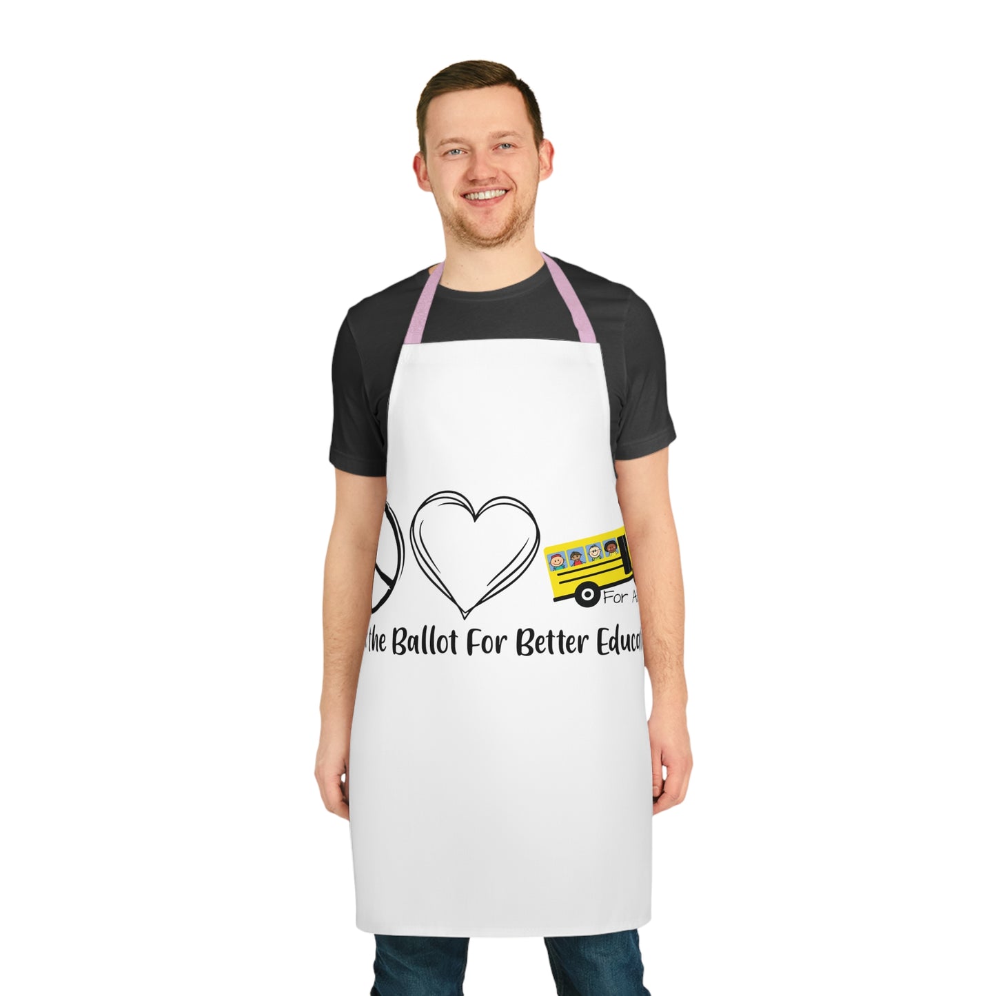 Back The Ballot For Better Education Apron, 5-Color Straps (AOP), AR Kids Apron, Kitchen Apron