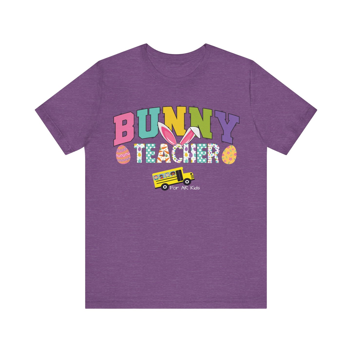 Limited Time Offer - Bunny Teacher x AR Kids Shirt, Happy Bunny Teacher with School Bus Shirt, Easter Egg Shirt, Education Shirt