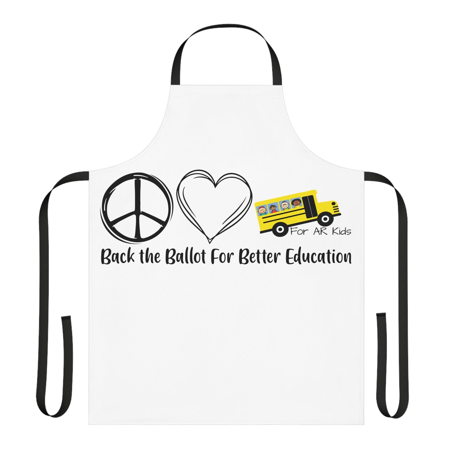 Back The Ballot For Better Education Apron, 5-Color Straps (AOP), AR Kids Apron, Kitchen Apron