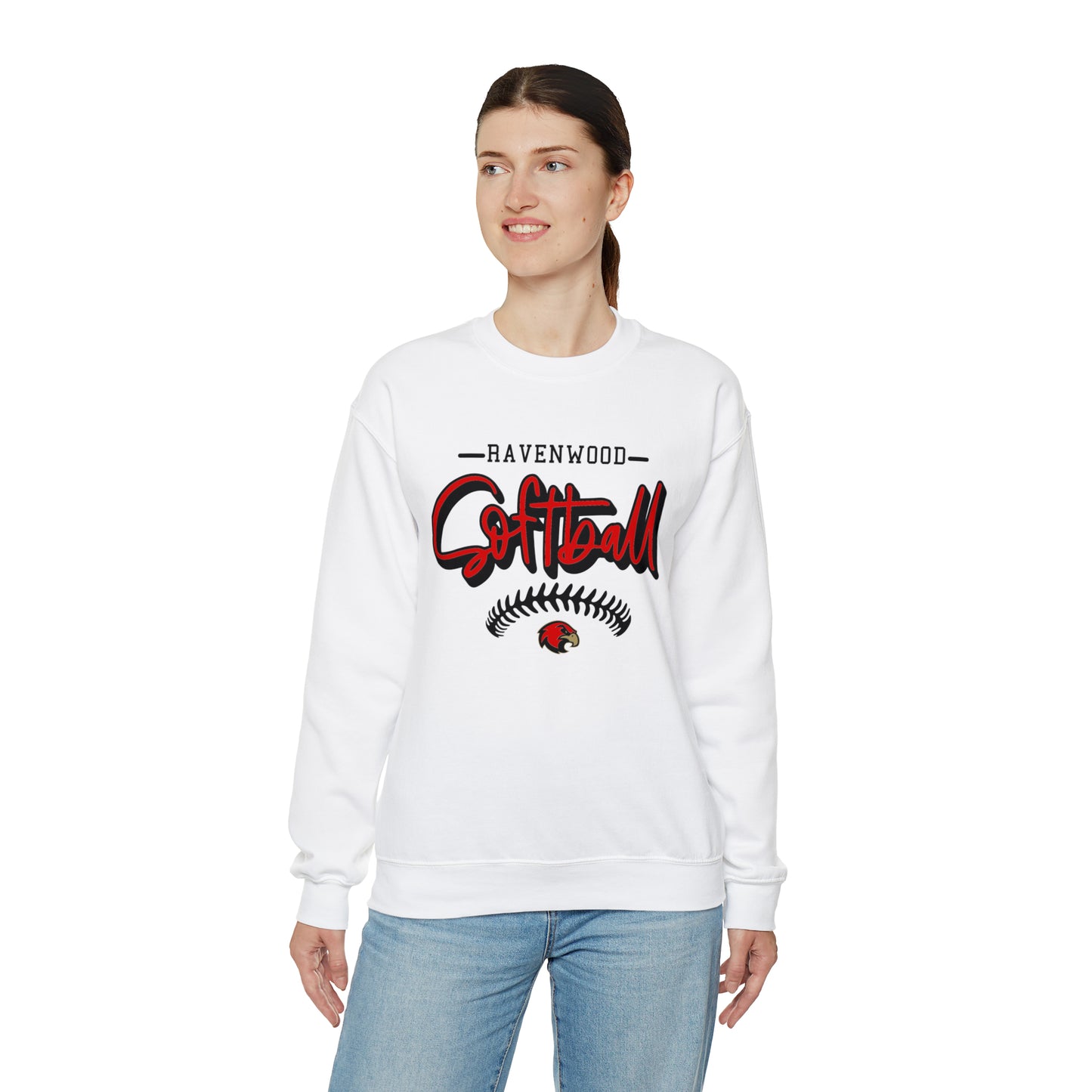 Ravenwood Softball Stitch Crewneck Sweatshirt