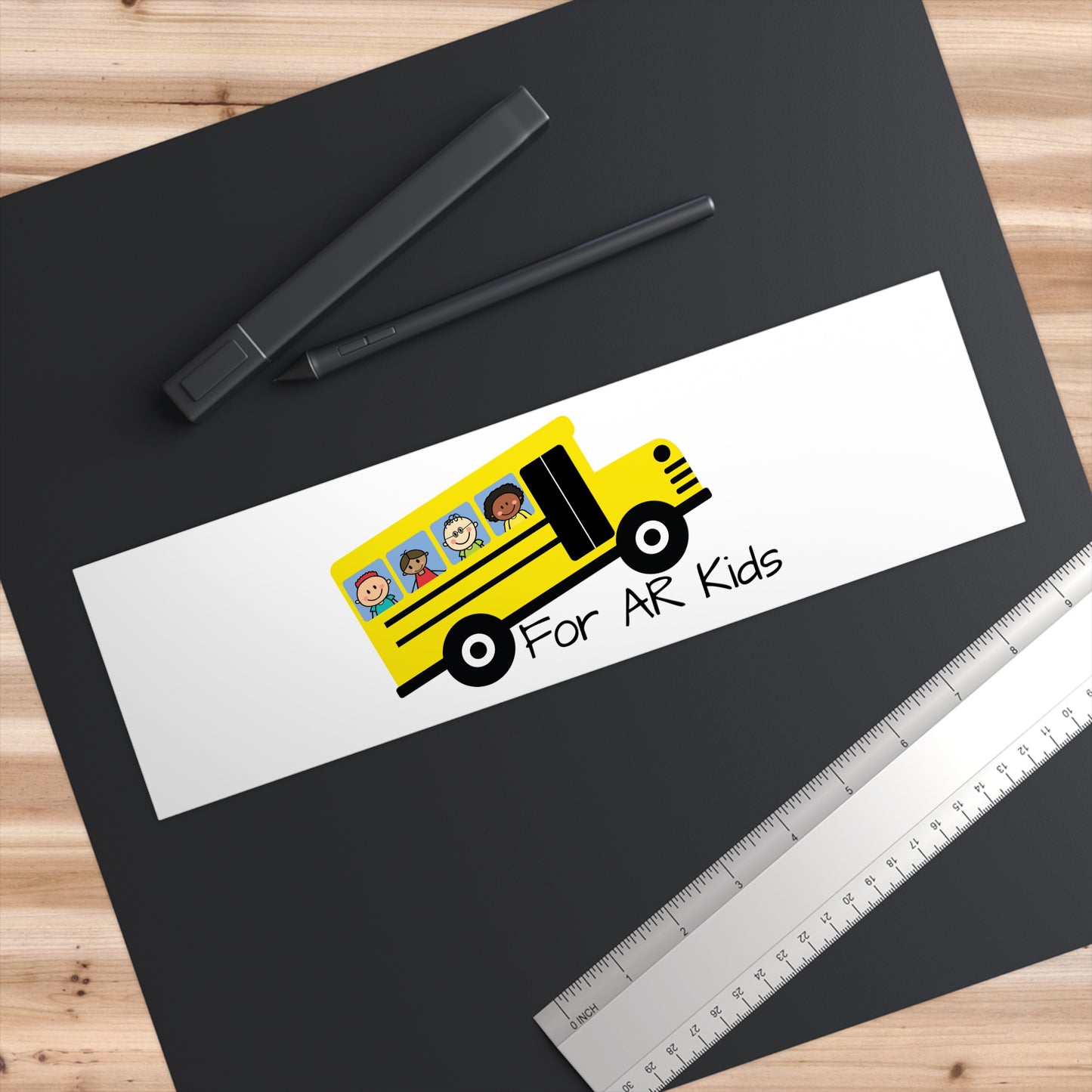 School Bus Bumper Stickers, AR Kids Bumper Stickers, Cute School Bus