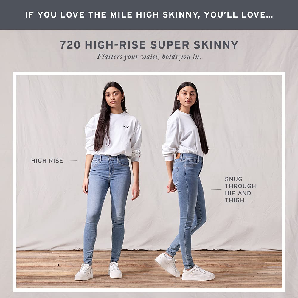 Levi's Women's Mile High Super Skinny Jeans, Toronto Tears, 27 (US 4) R