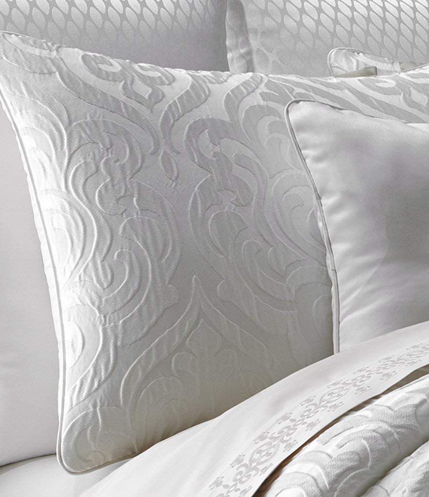 J Queen New York Astoria Luxurious Damask 4-Pc. Comforter Set - QUEEN - White