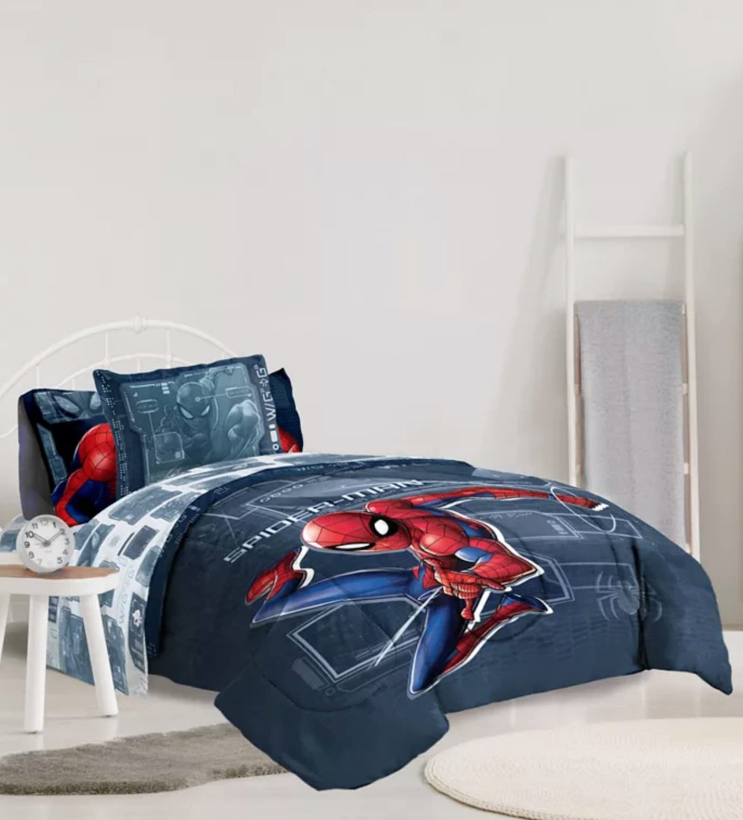 Jay Franco Spiderman Deluxe Bed-in-a-Bag Bedding Bundle Set, 6-Piece Twin Sized