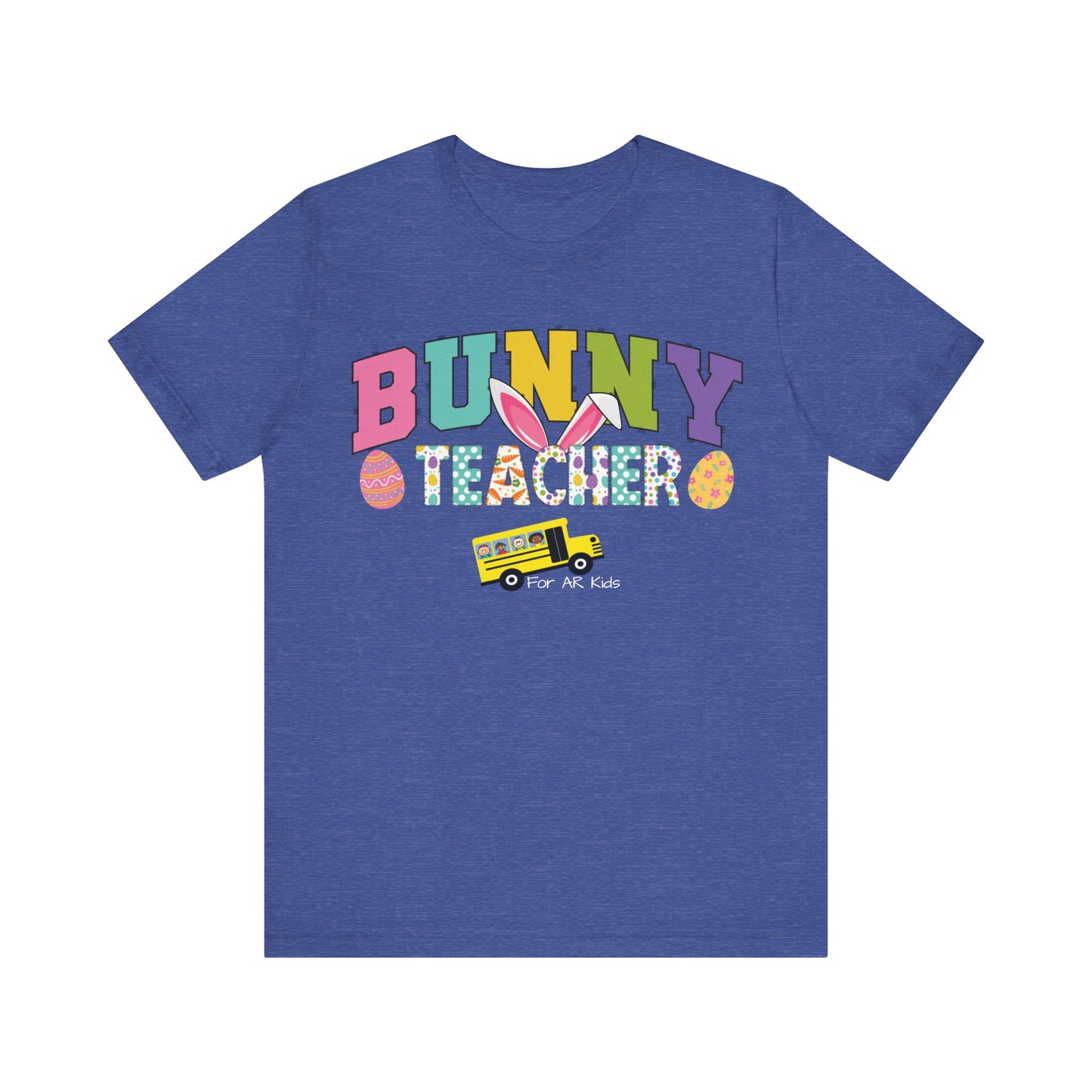 Limited Time Offer - Bunny Teacher x AR Kids Shirt, Happy Bunny Teacher with School Bus Shirt, Easter Egg Shirt, Education Shirt