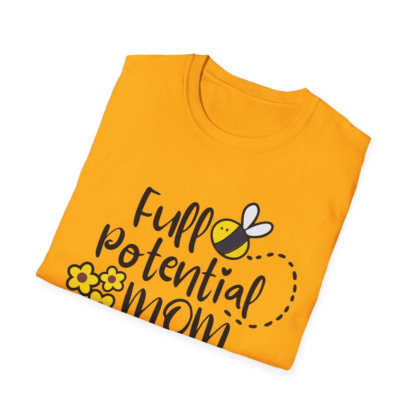 Full Potential Mom Bee Unisex Softstyle T-Shirt