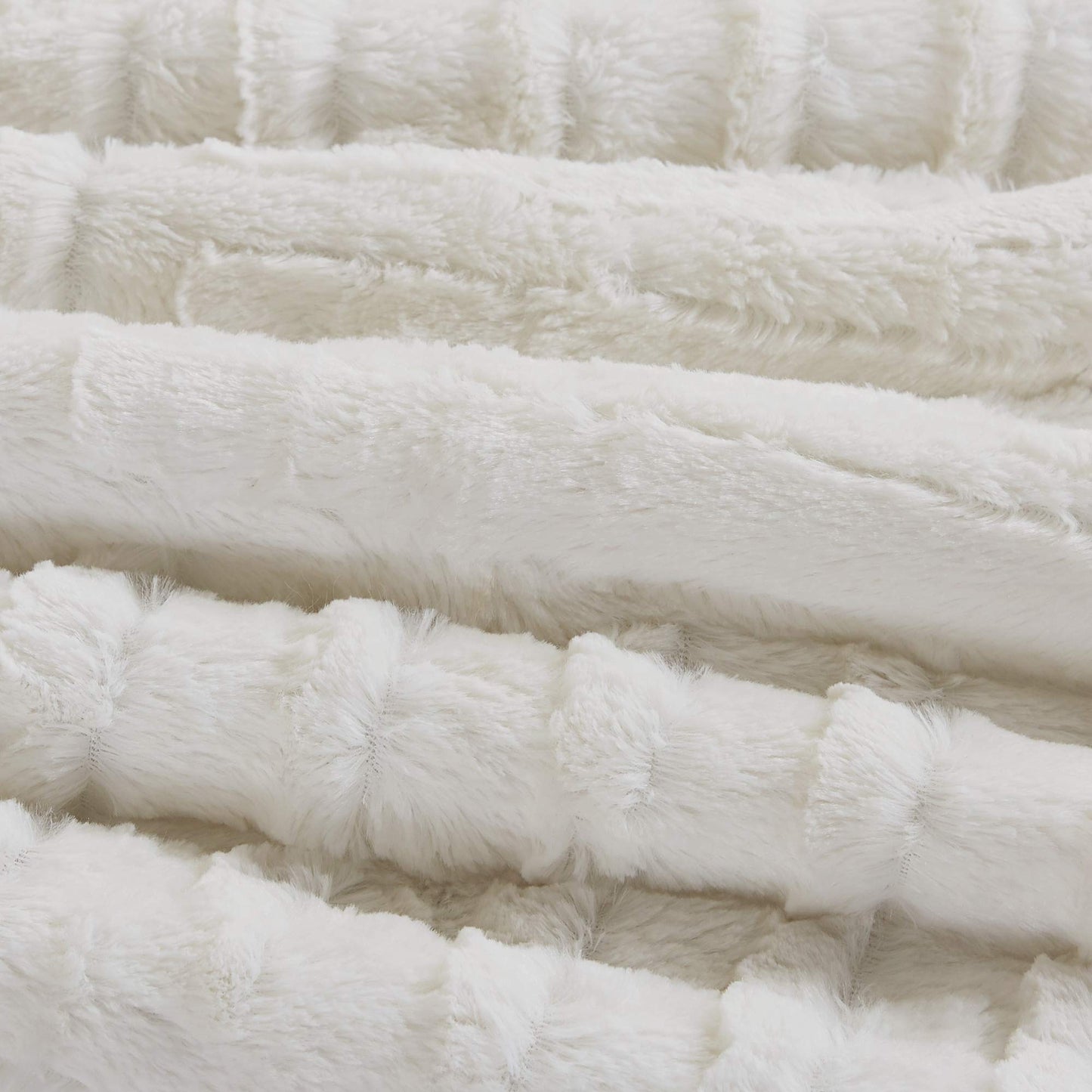 Home Essence Polar Fur Down Alternative Comforter Mini Set, Ivory, Twin