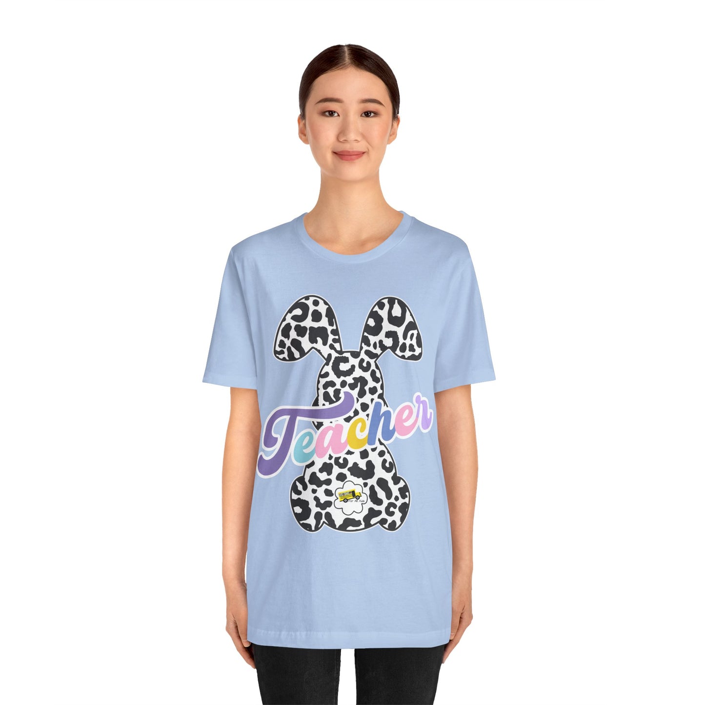 Limited Time Offer - Bunny Teacher x AR Kids Shirt, Happy Bunny Teacher with School Bus Shirt, Easter Egg Shirt, Education Shirt