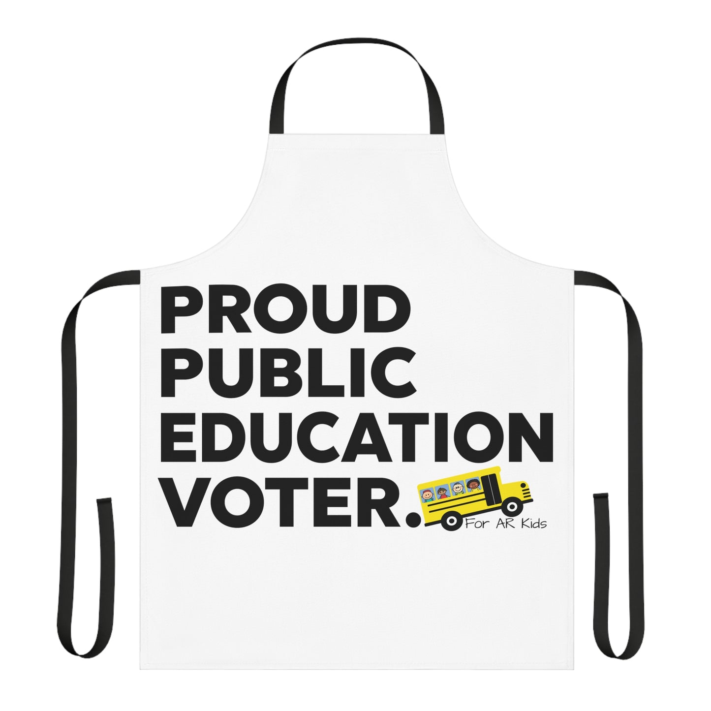 Proud Public Education Voter Apron, 5-Color Straps (AOP), AR Kids Apron, Kitchen Apron