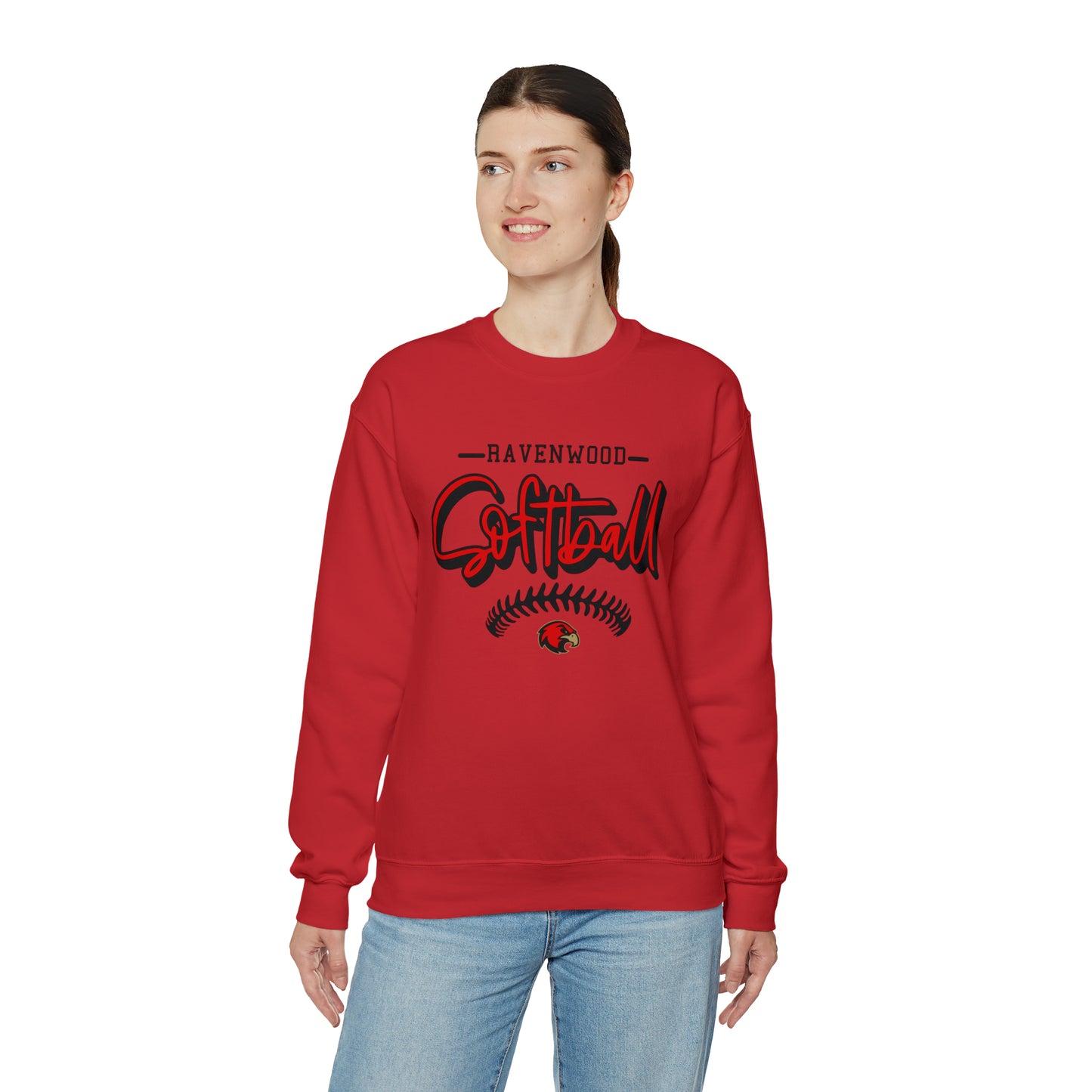 Ravenwood Softball Stitch Crewneck Sweatshirt