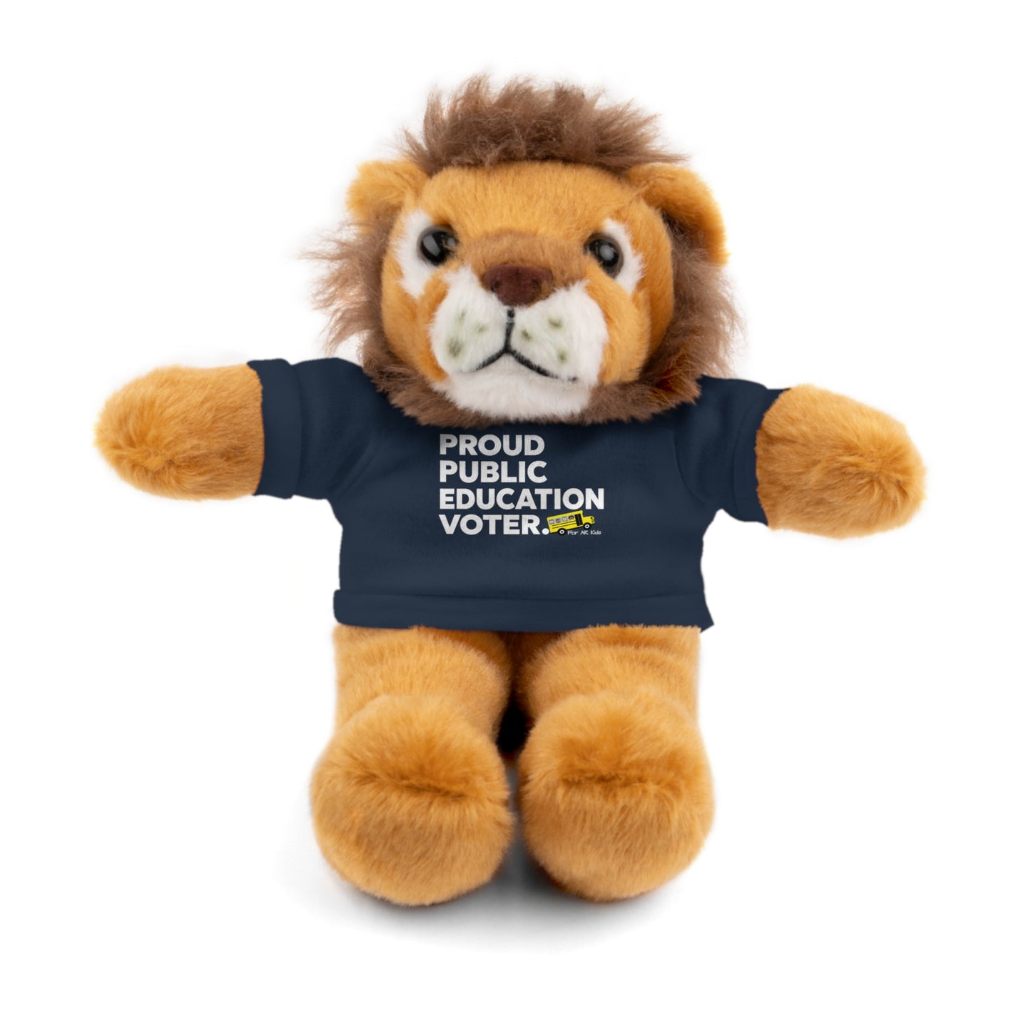 Proud Public Education Voter Stuffed Shirt, Stuffed Animals with Tee, AR Kids Stuffed Shirt