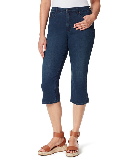 Gloria Vanderbilt Female Blue Capri Jeans for Women, 10