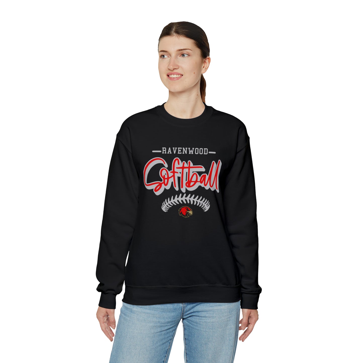 Ravenwood Softball Stitch Crewneck Sweatshirt