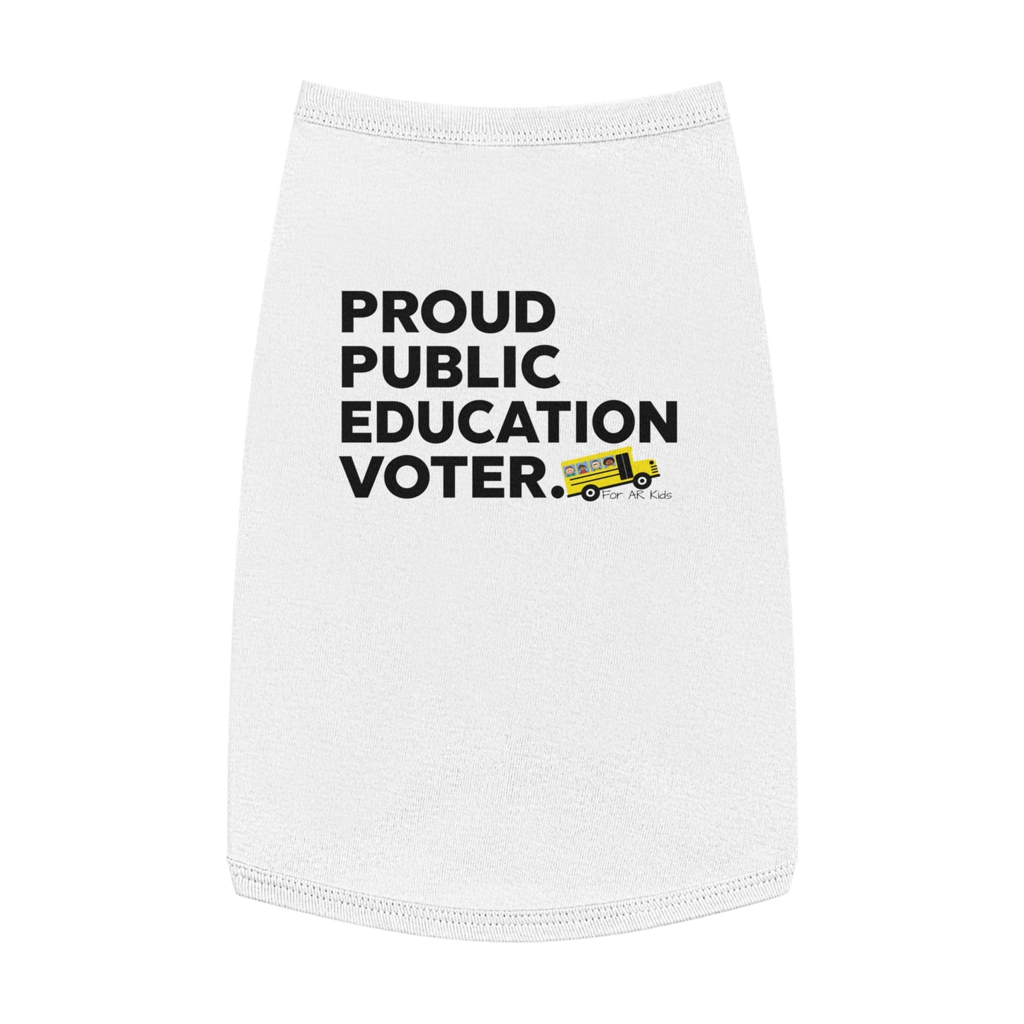 Proud Public Education Voter Pet Tank Top, AR Kids Pet Tank Top, School Bus Pet Tank Top