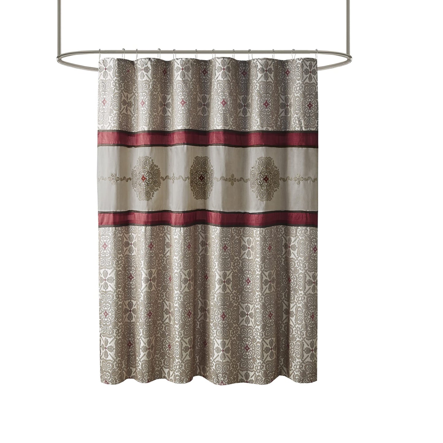 Home Essence Perry Embroidered Shower Curtain
