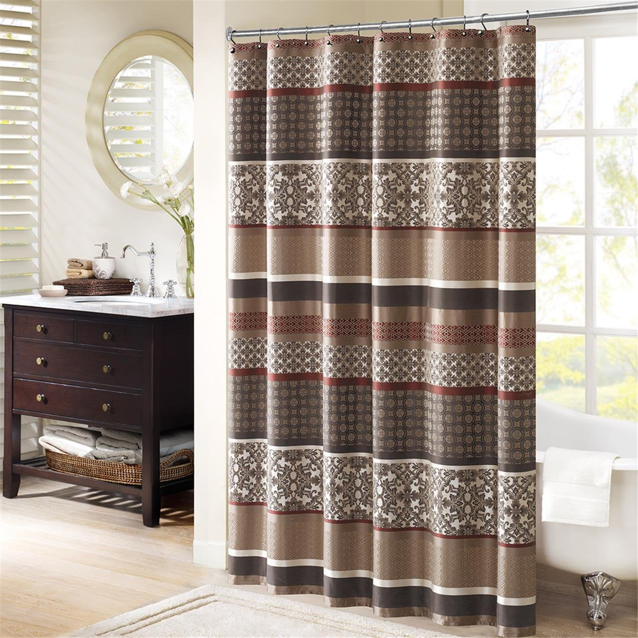 Home Essence Cambridge Jacquard Shower Curtain