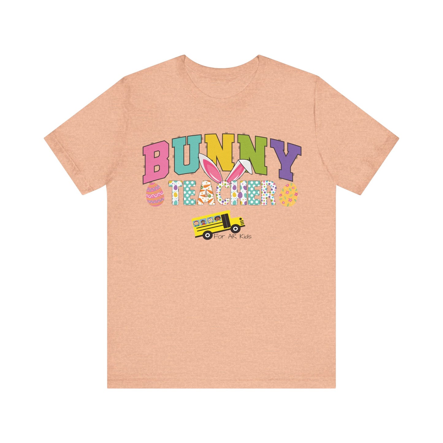 Limited Time Offer - Bunny Teacher x AR Kids Shirt, Happy Bunny Teacher with School Bus Shirt, Easter Egg Shirt, Education Shirt