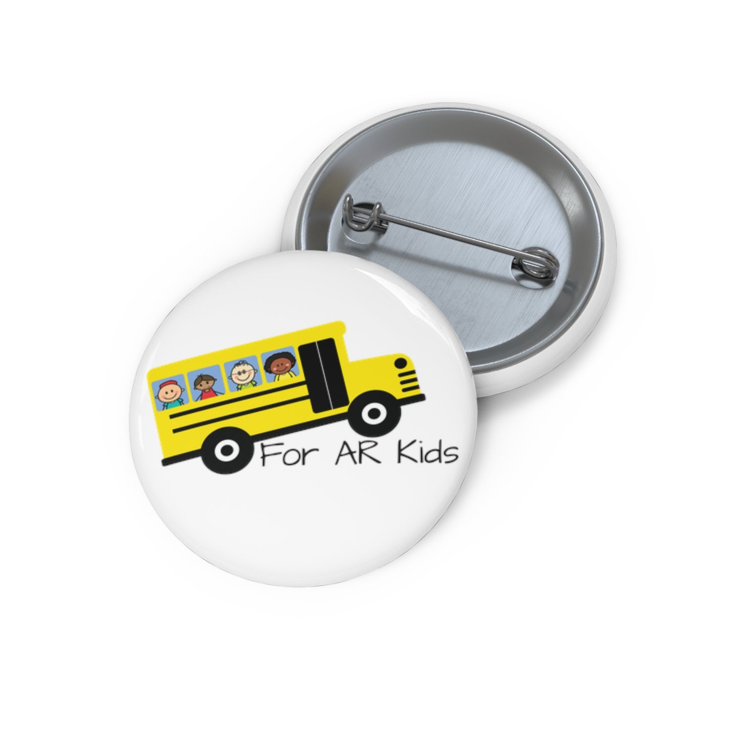 School Bus Pin Buttons, AR Kids Pin Buttons