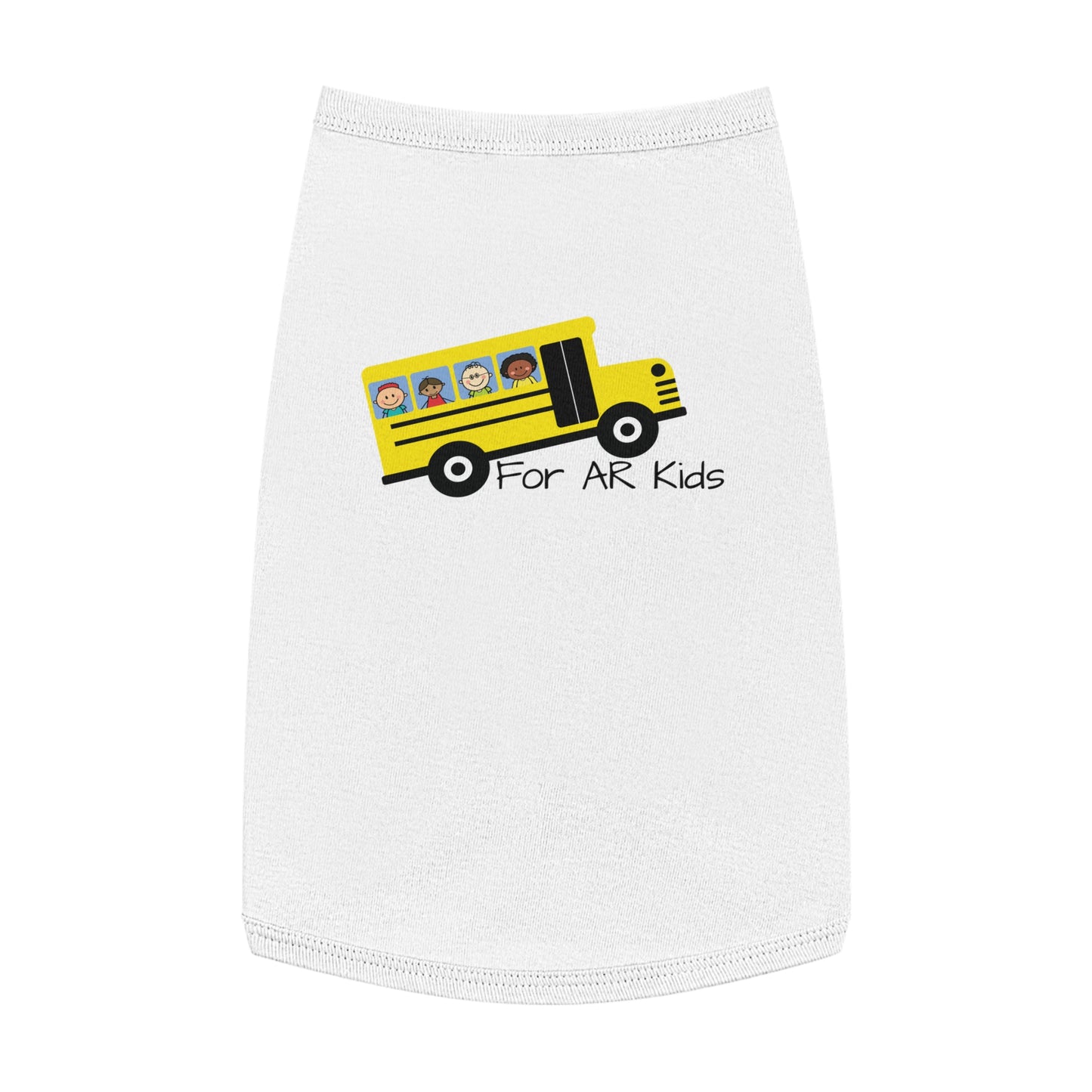 School Bus Pet Tank Top, AR Kids Pet Tank Top, Cute Children's Bus Pet Tank Top