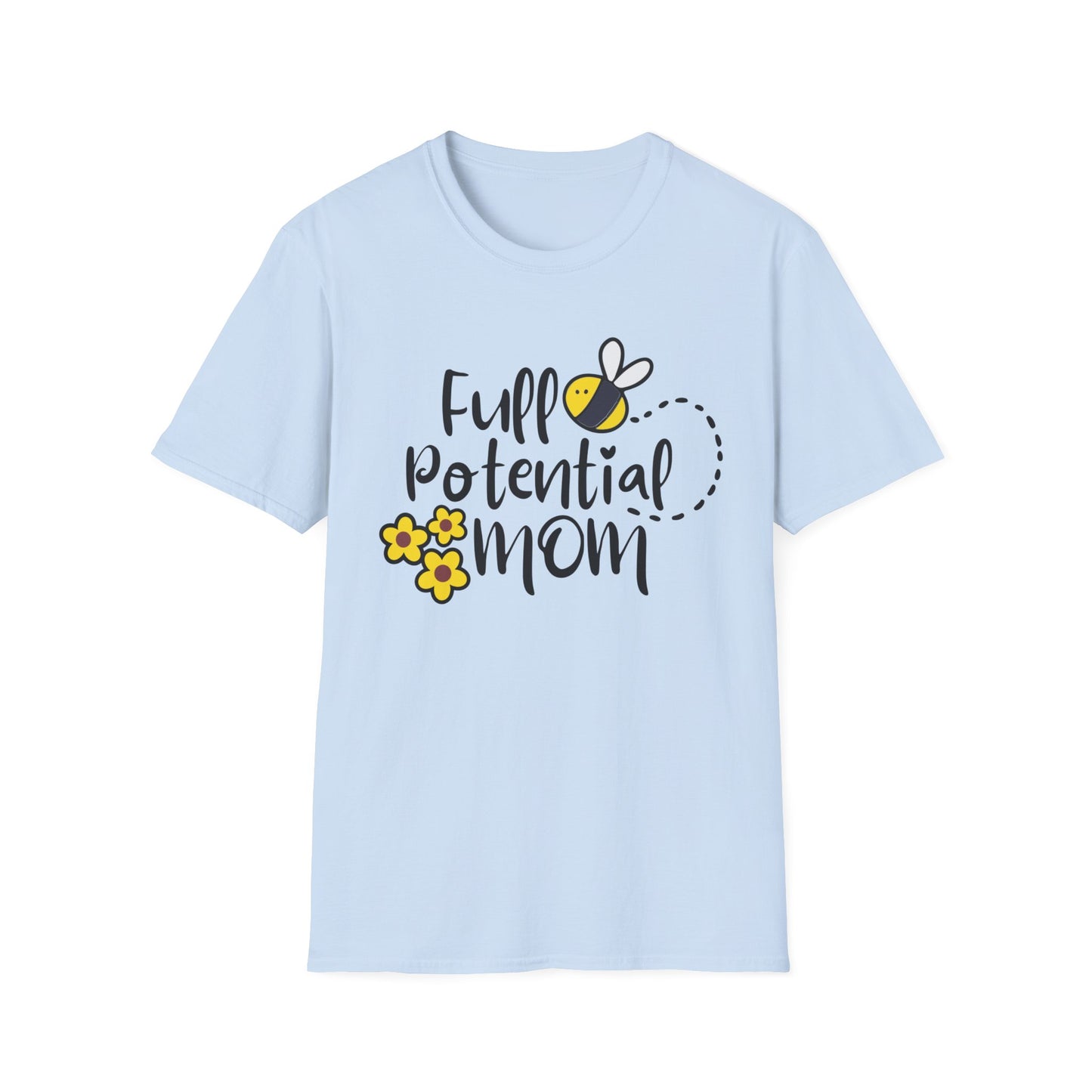 Full Potential Mom Bee Unisex Softstyle T-Shirt