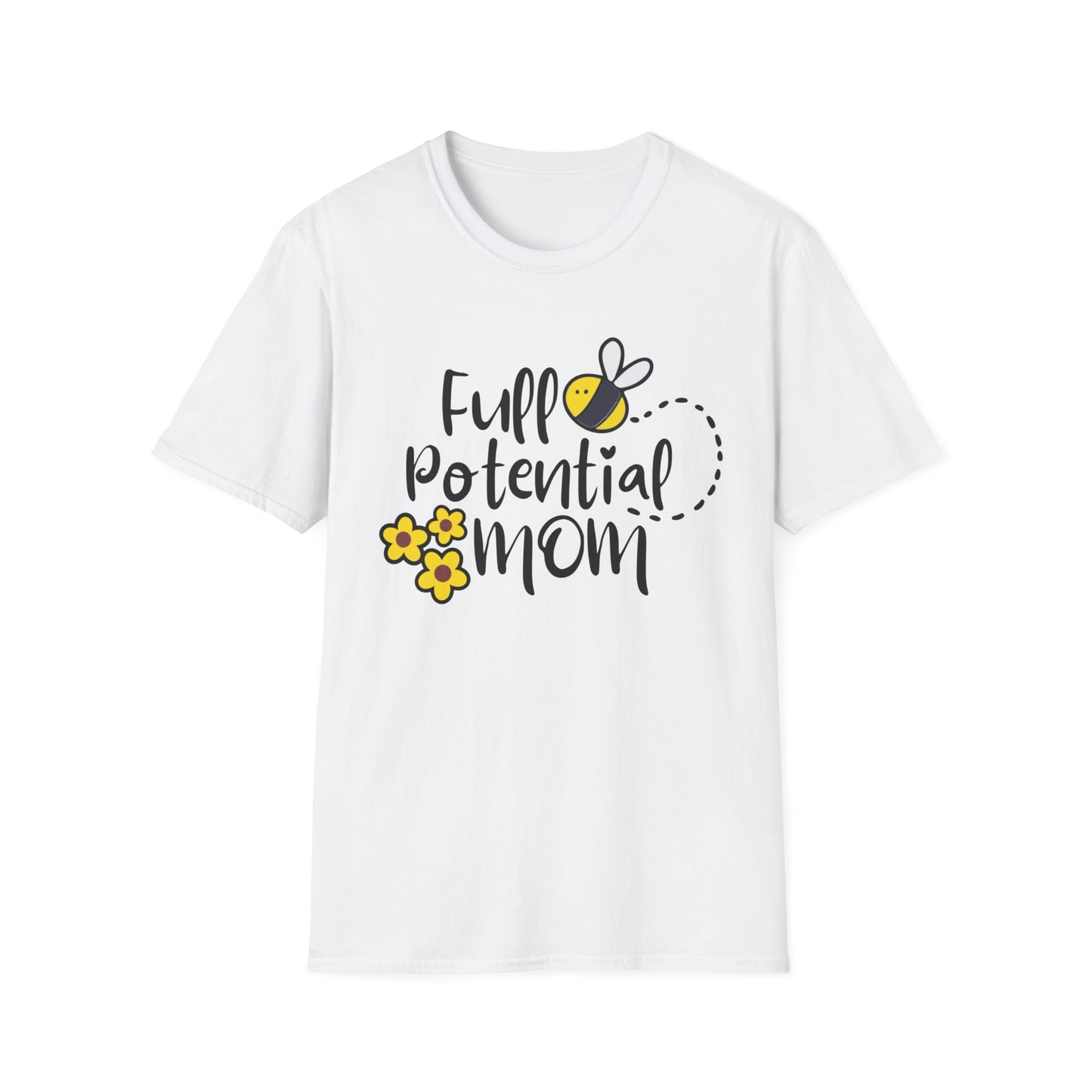 Full Potential Mom Bee Unisex Softstyle T-Shirt