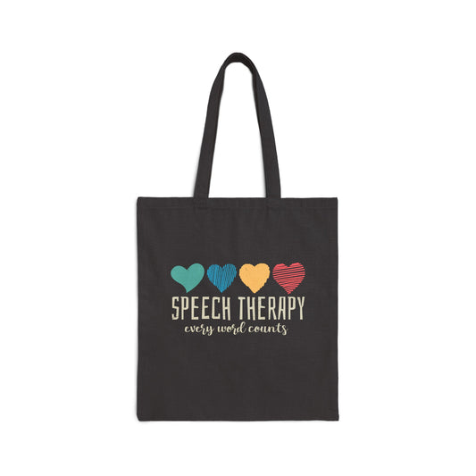 Speech Therapy Every Word Counts Totebag, Speech Pathologist Totebag, SLP Totebag, Therapist Totebag, Therapy Totebag