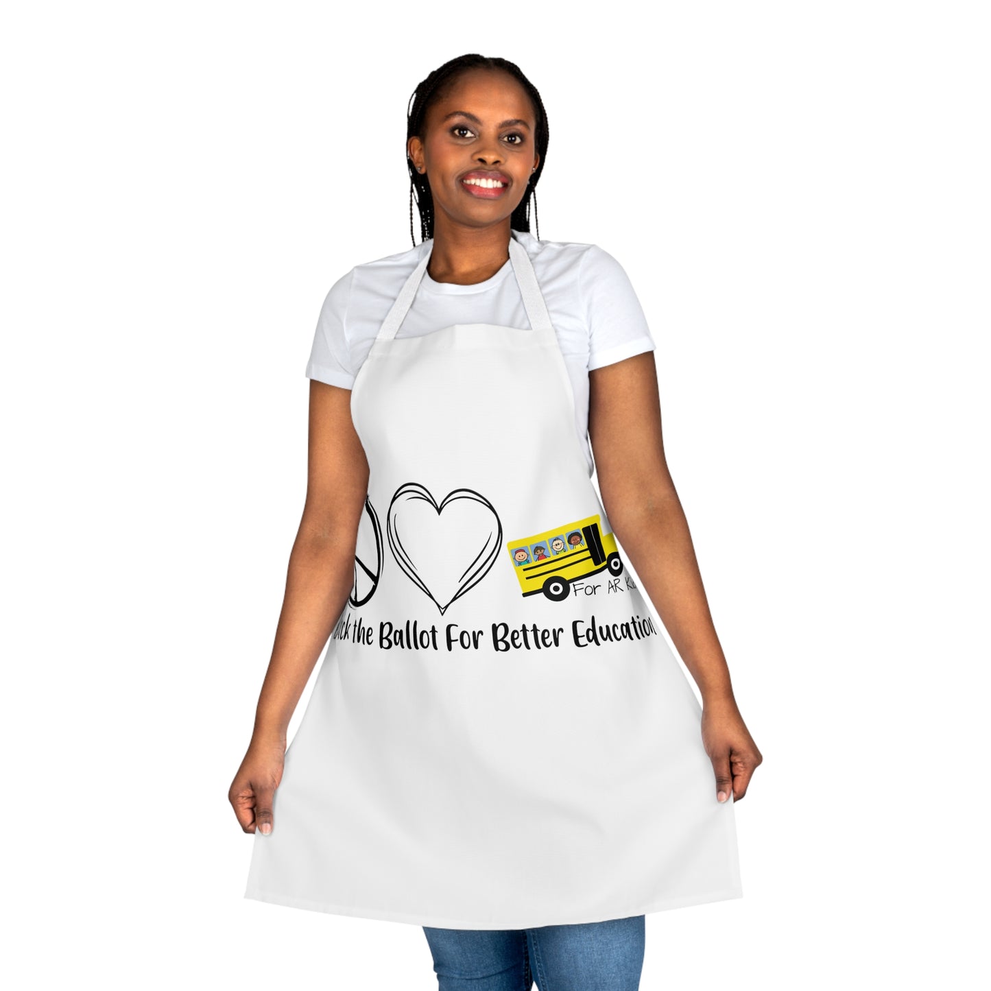 Back The Ballot For Better Education Apron, 5-Color Straps (AOP), AR Kids Apron, Kitchen Apron