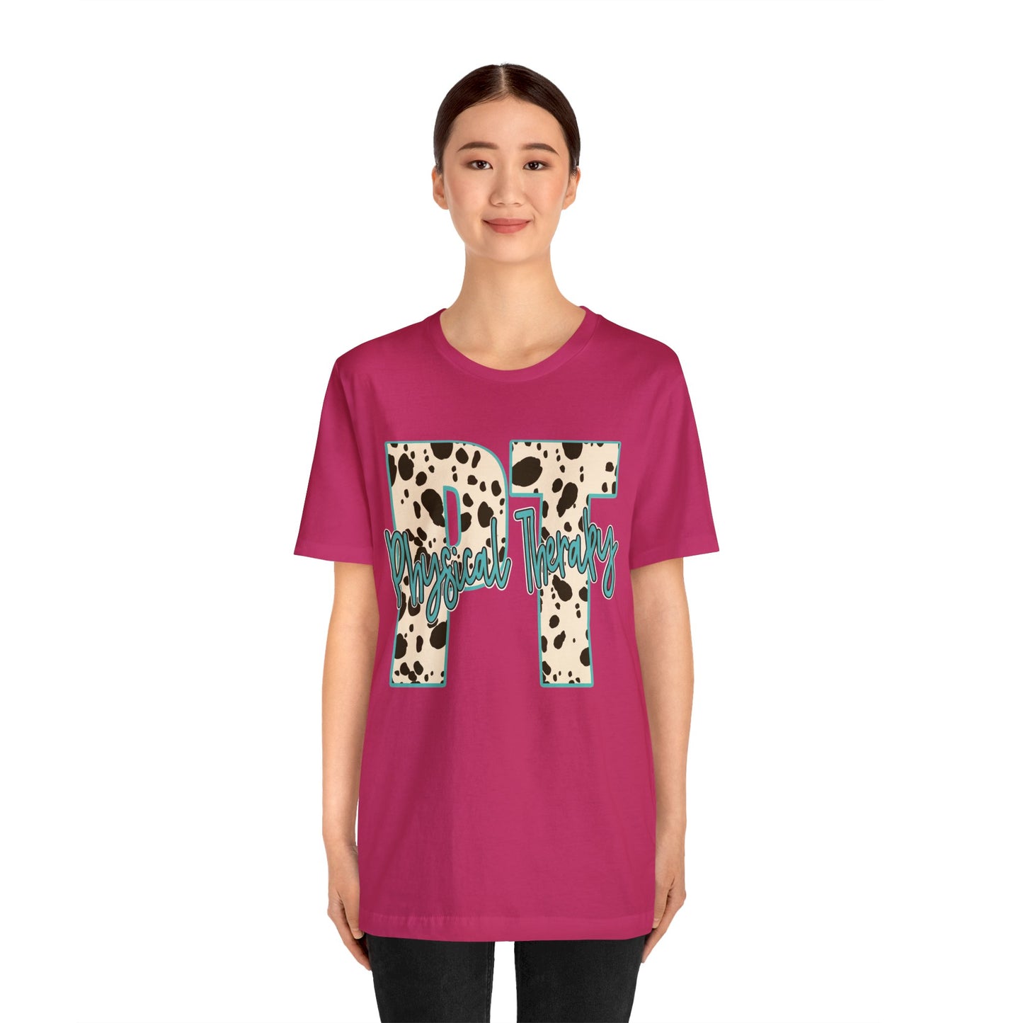 Physical Therapy Cow Print PT PTA Therapist Shirt