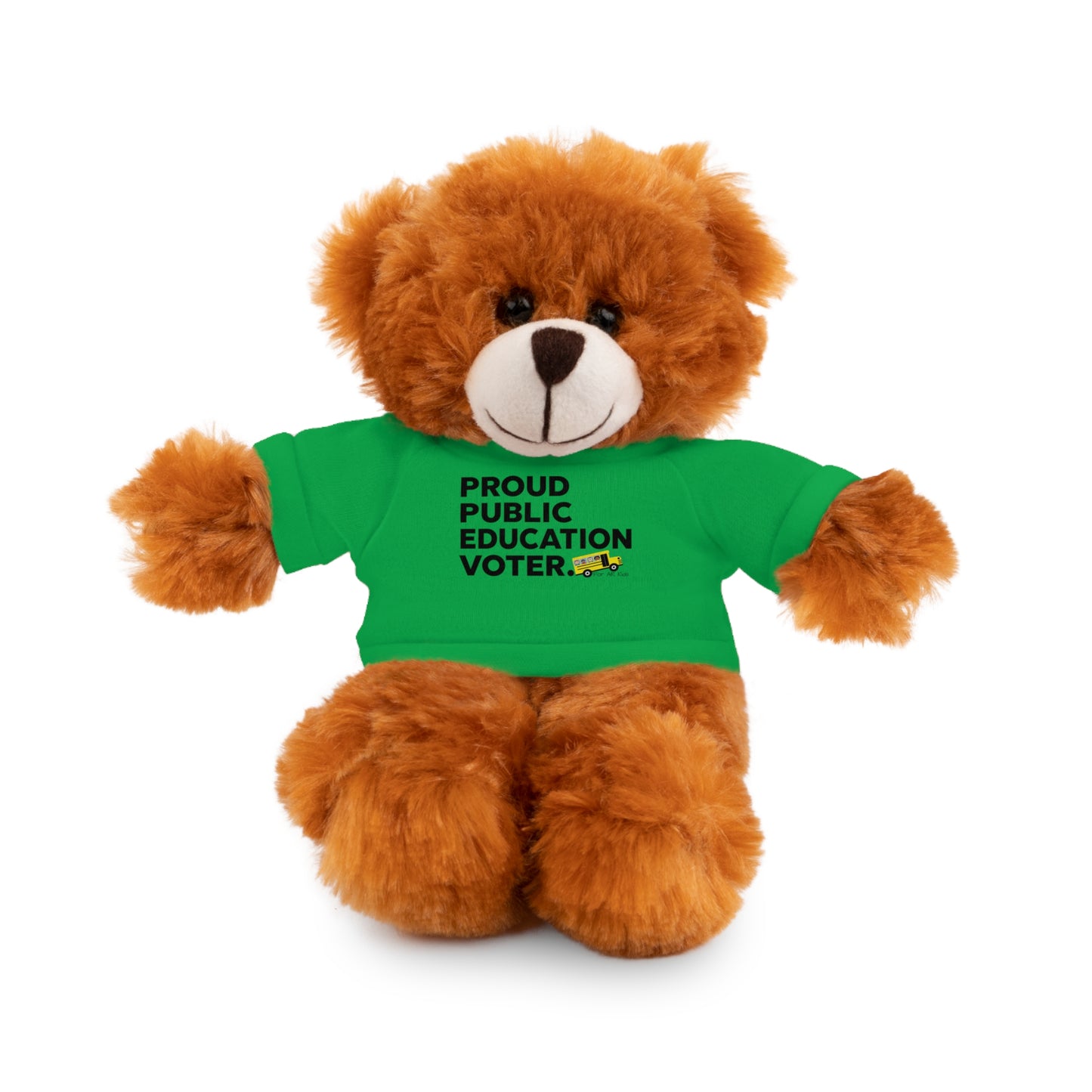 Proud Public Education Voter Stuffed Shirt, Stuffed Animals with Tee, AR Kids Stuffed Shirt