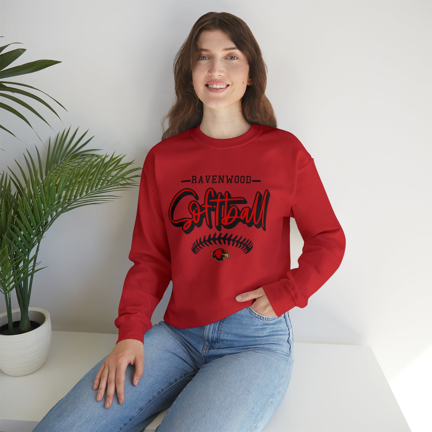 Ravenwood Softball Stitch Crewneck Sweatshirt