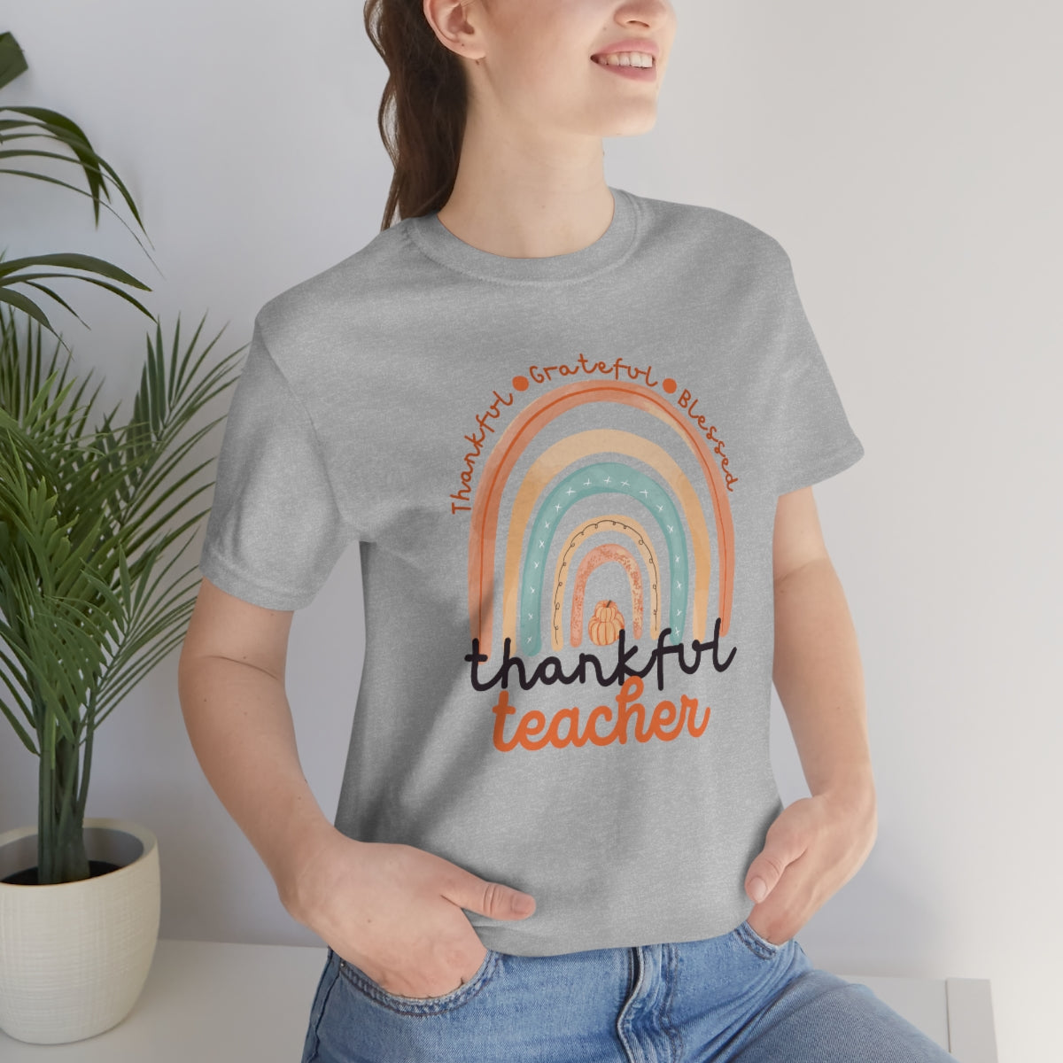Thankful Teacher Fall Thanksgiving Shirt