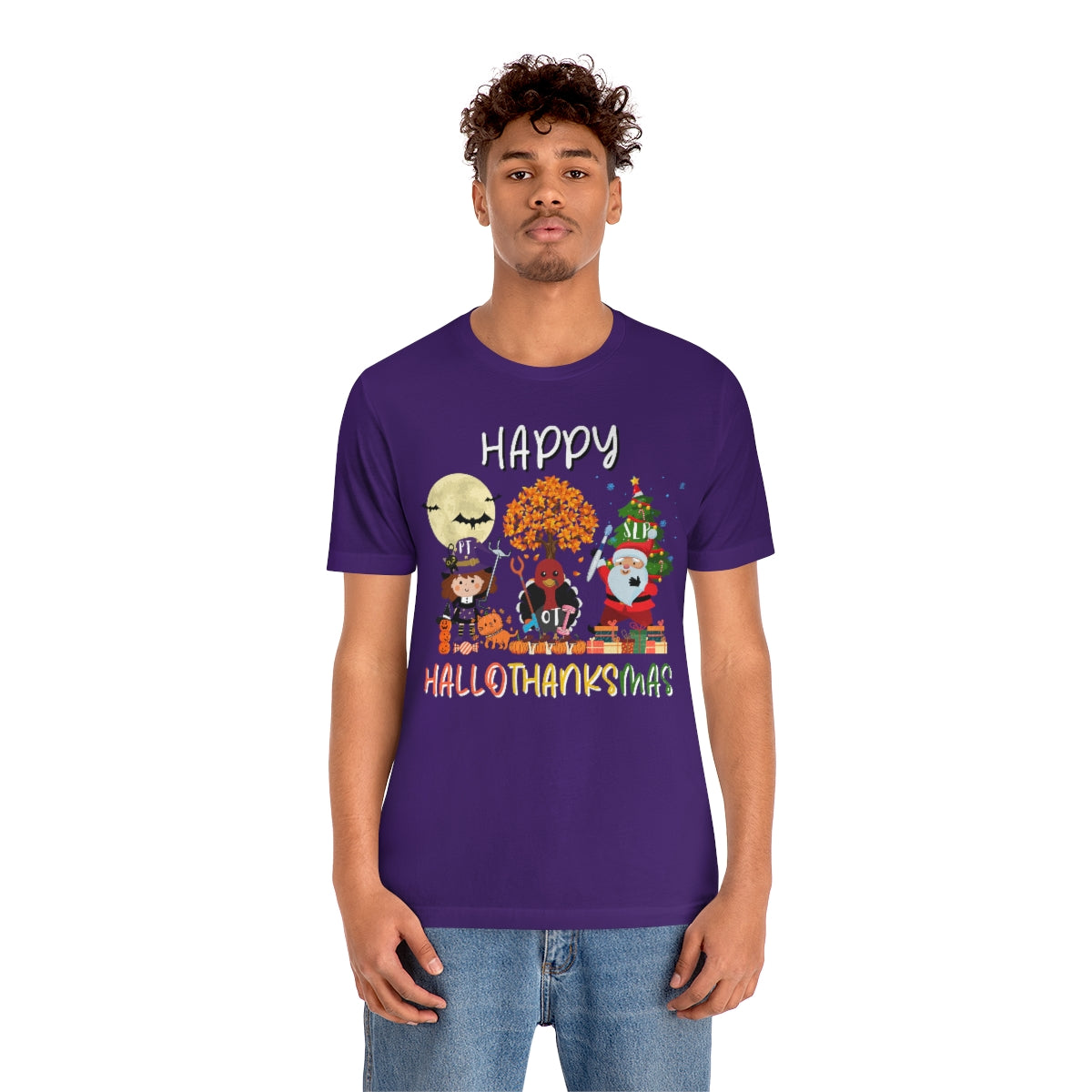 Happy Hallowthanksmas Therapy Team Shirt Fall Thanksgiving Tee