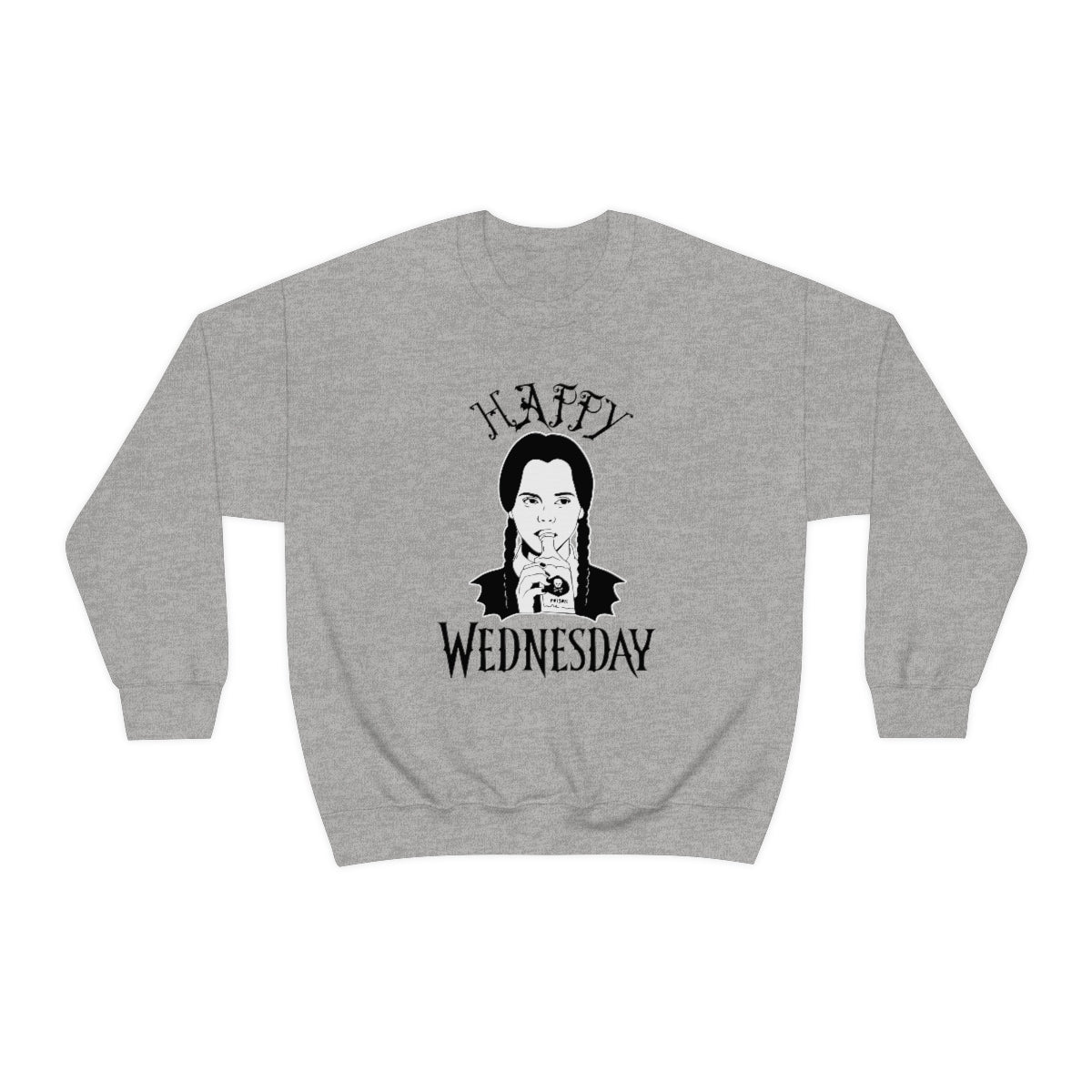 Happy Wednesday Addams Crewneck Sweatshirt