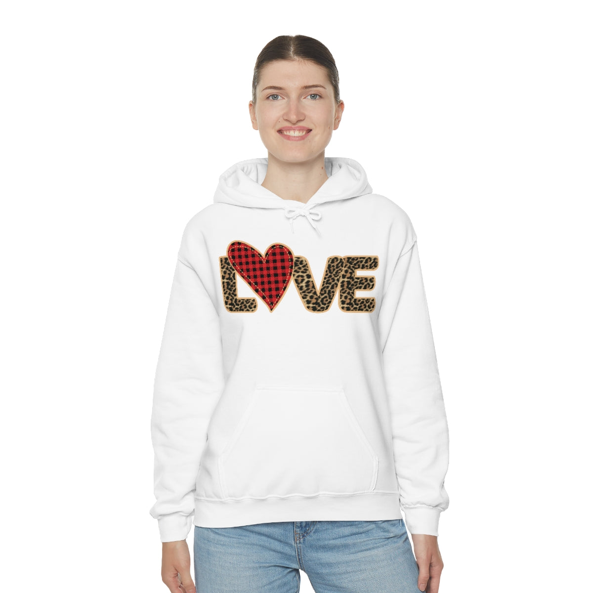Love Leopard Hoodie Unisex Heavy Blend™ Hooded Sweatshirt