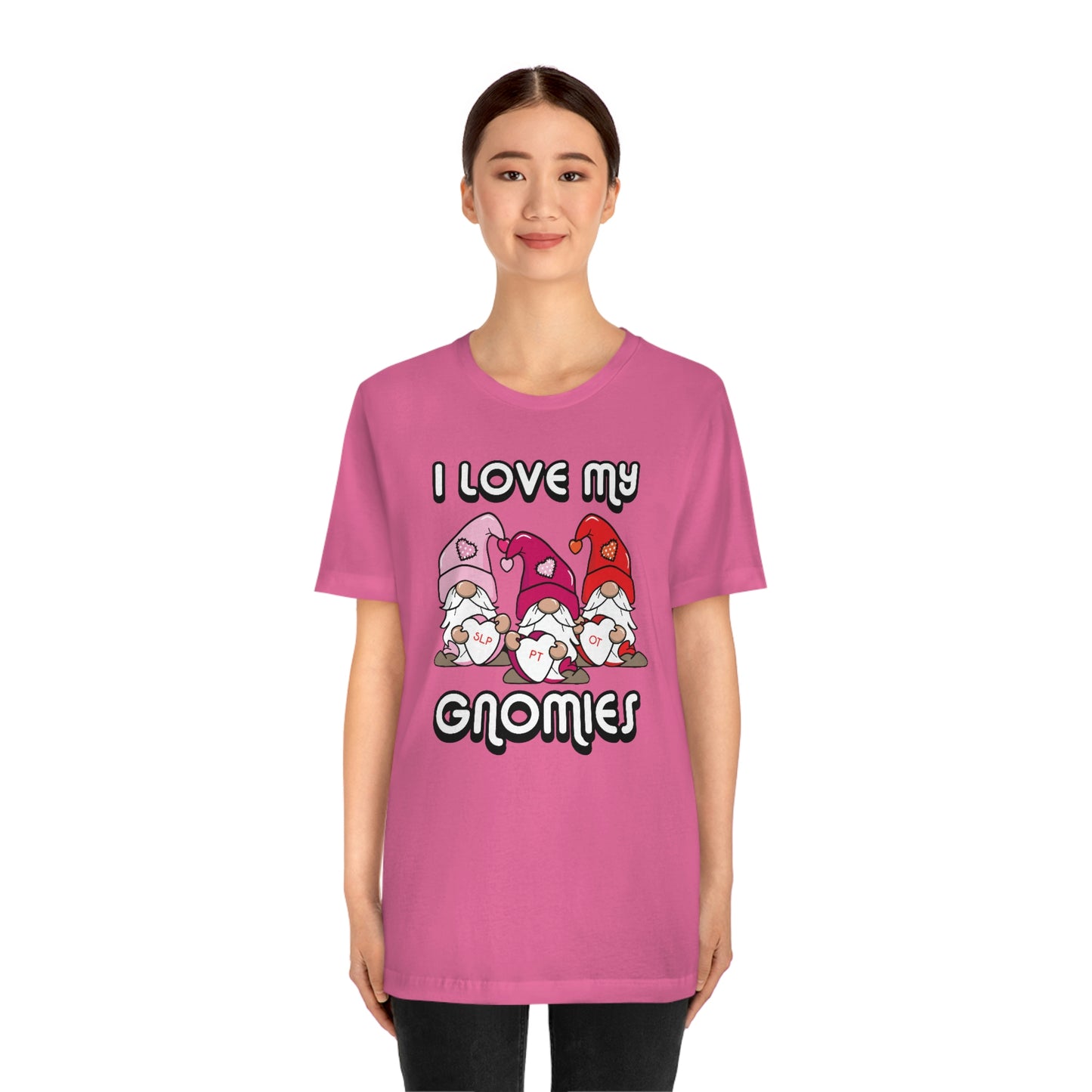 I love My Gnomies Heart Valentines Therapy Shirt OT PT SLP