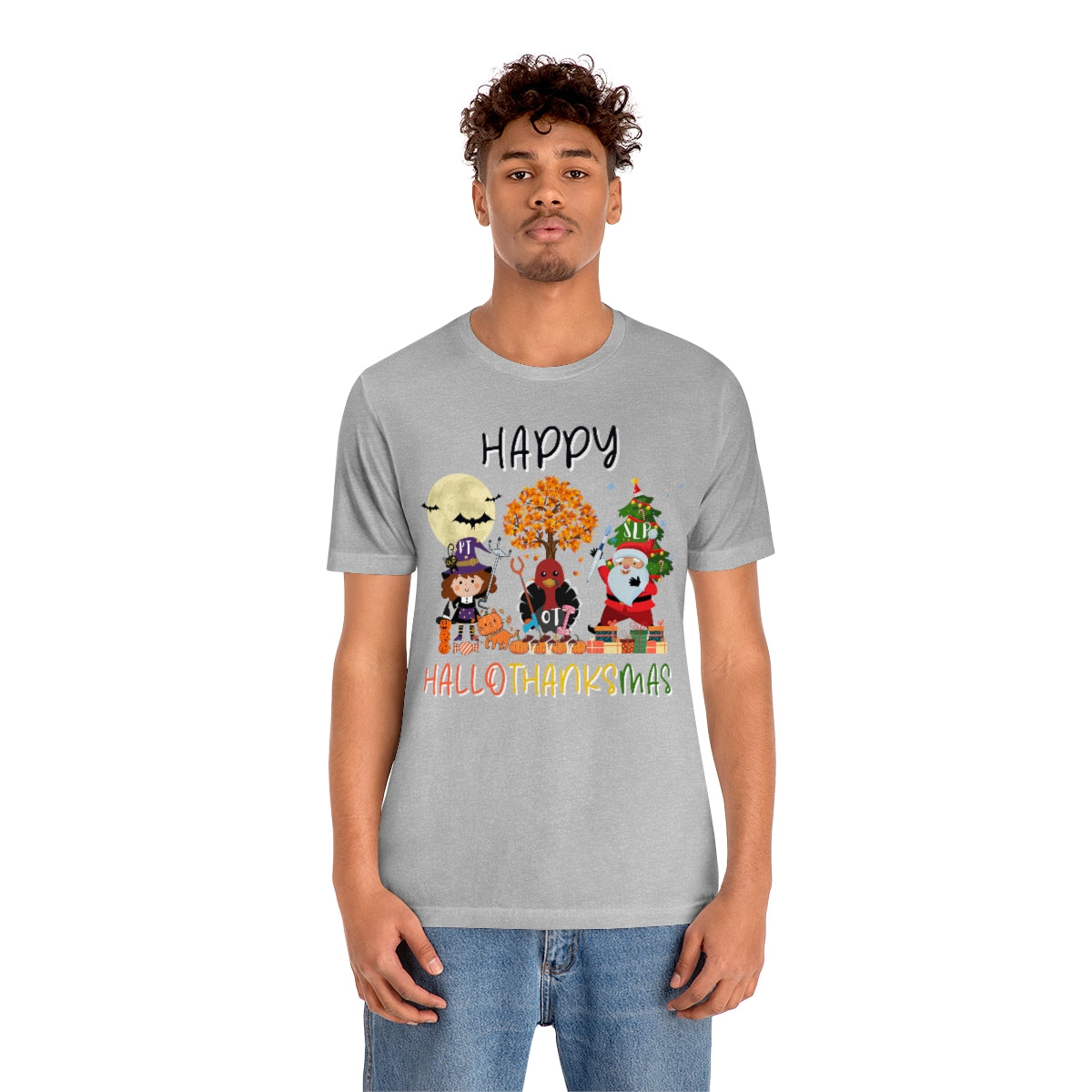 Happy Hallowthanksmas Therapy Team Shirt Fall Thanksgiving Tee